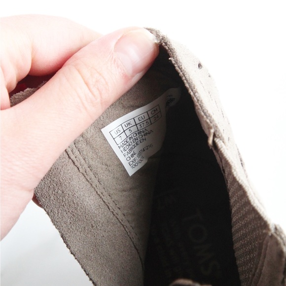 Toms Tan Suede Ankle Bootie Heels - Picture 9 of 9